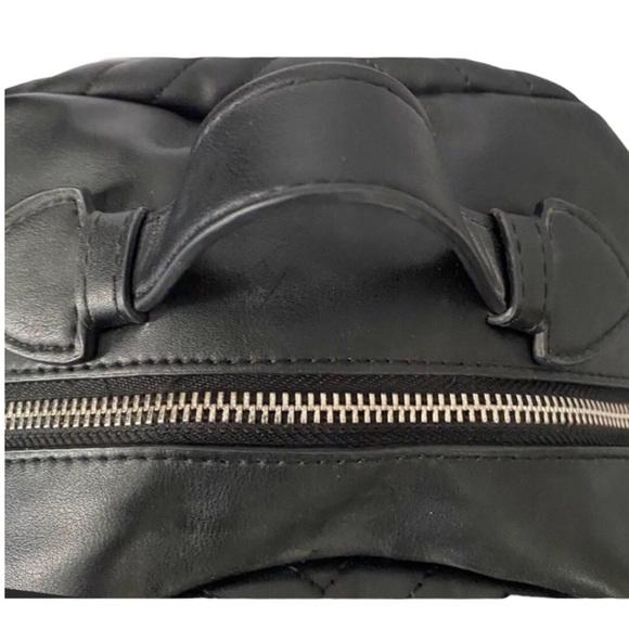 Steve Madden Quilted Black Mini Backpack - Picture 4 of 6